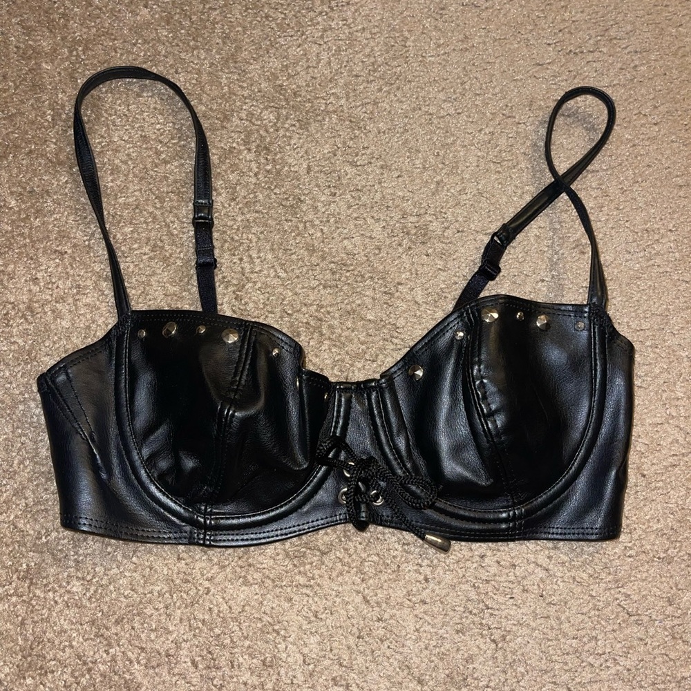 Women’s PU Leather Bra